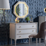 LUXE COMMODE + MIRROIR LUXE GRIS