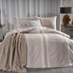 NEW LINEN DRAPS DE LIT DOUBLE VISON